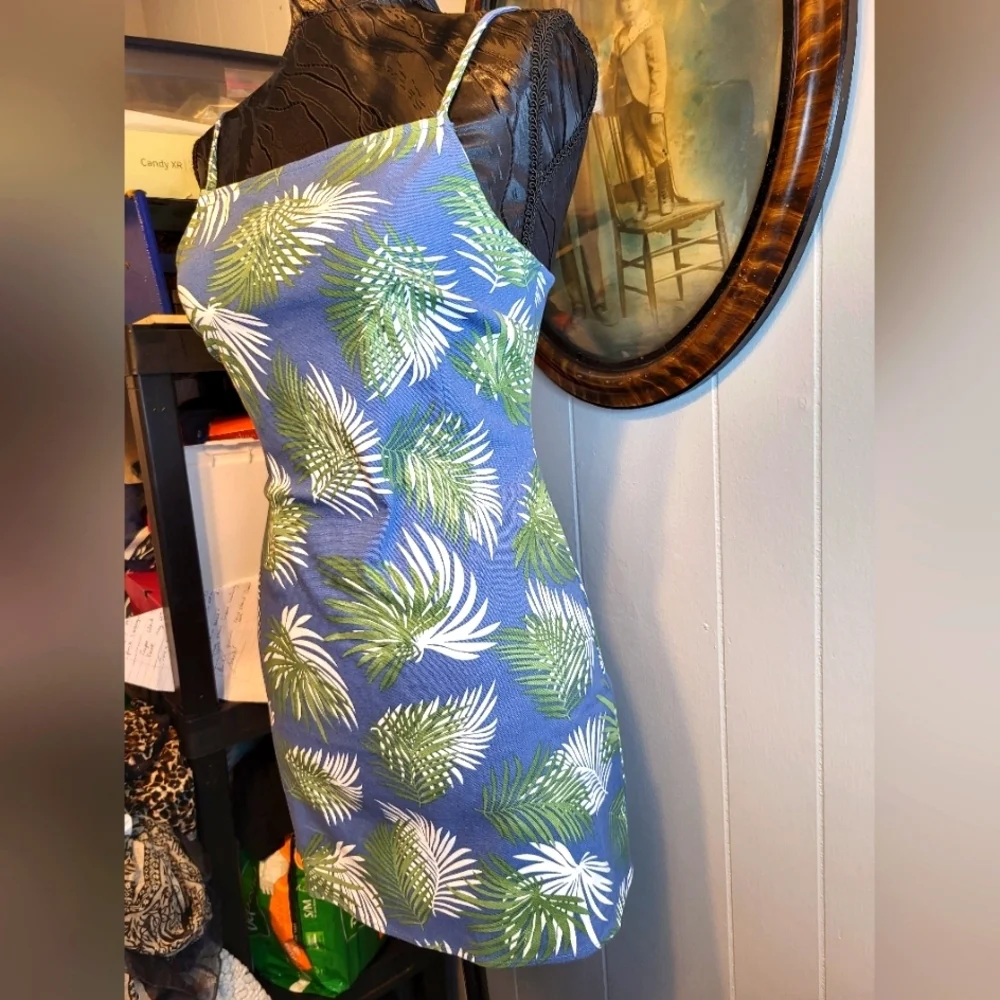 NWT Urban Outfitters XS Sundress Palm Leaf mini dress - Picture 12 of 14
